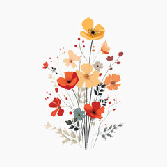 Elegant floral watercolor illustration