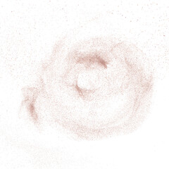 3D rendering of scattered sand granules or fine dirt on transparent background
