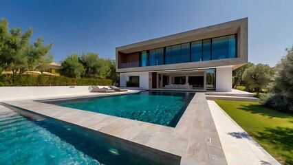 luxury villa with a beautiful swimming pool