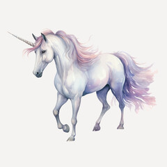 Magical unicorn watercolor art