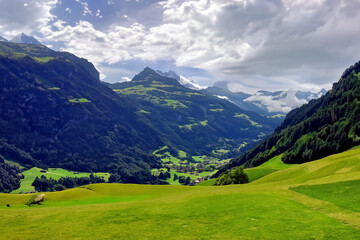 Fototapeta premium Alps Landscape Background