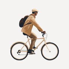 Fototapeta premium Man riding bicycle outdoors