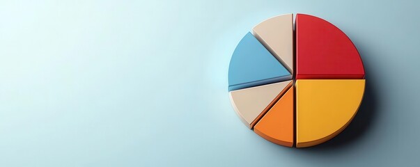 Data flow, streams of numbers transforming into pie charts, 3D illustration
