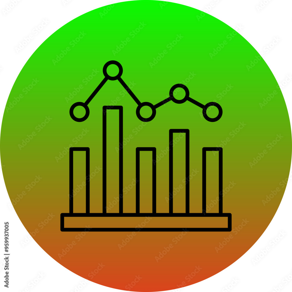 Poster bar chart icon