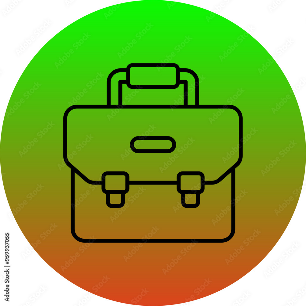 Sticker briefcase icon