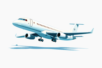 Modern commercial airplane illustration