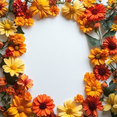 Obraz premium Vibrant Marigold Flower Garland for Indian Festive Celebrations