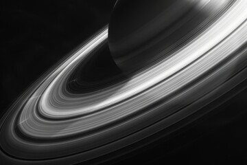 The awe-inspiring sight of Saturn showcases its magnificent rings, illuminated against the backdrop of deep space, highlighting the planet's enchanting features and distant allure