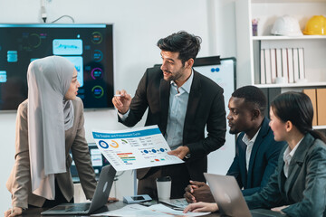 Effective Team Training, Group Discussion Teamwork in Office, Enhancing Professional Communication Skills, Businesspersons Collaborating on Strategy Planning, Building Stronger Dynamics Corporate