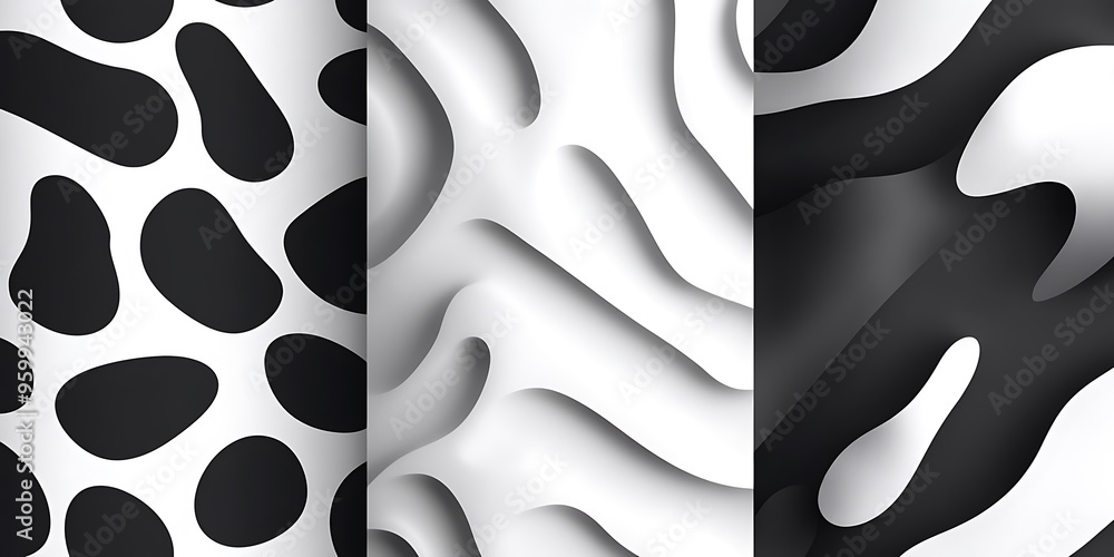 Poster minimalist geometric patterns featuring clean, sharp lines and abstract shapes in monochrome and pas