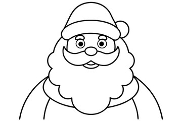 Santa claus line art
