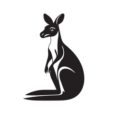 Obraz premium Kangaroo in cartoon, doodle style . Image for t-shirt, web, mobile apps and ui. Isolated 2d vector illustration in logo, icon, sketch style, Eps 10, black and white. AI Generative