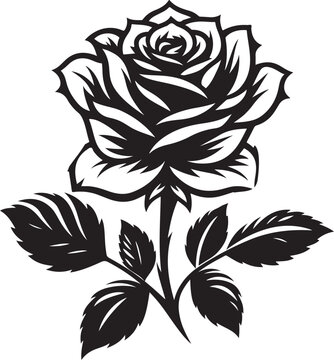 a black and white drawing of a roso flower roso it 