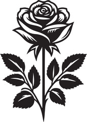 a black and white drawing of a roso flower roso it 