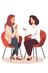 Businesswoman consults psychoanalyst for psychological assistance - Unhappy woman discussing mental problems with psychotherapist in private conversation