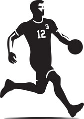 handball player vector design clipart flat style artwork