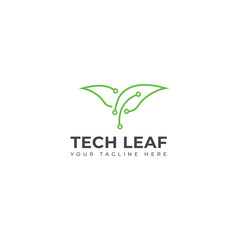 Creative Tech Leaf logo design