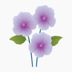 Elegant purple floral illustration