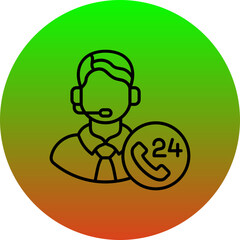 24 hours support Icon