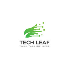 Creative Tech Leaf logo design