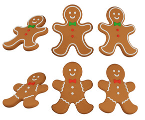 christmas Gingerbread cookie 3D graphic