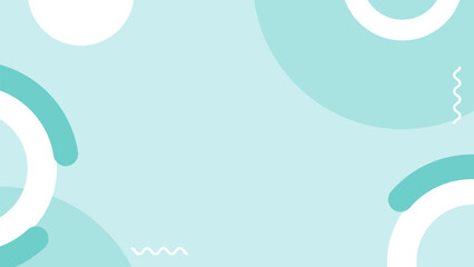 blue pastel background minimal presentation template with combination of circle elements