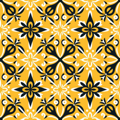 Fototapeta premium Vibrant floral geometric pattern
