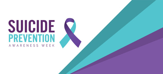 Suicide prevention week Vector illustration on the theme of National suicide prevention month in September. Banner, Holiday, poster, card and flyer and background design