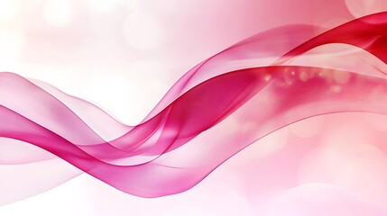 Abstract Pink Swirling Wave Background with Bokeh Lights