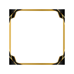 Gold Geometric Frame