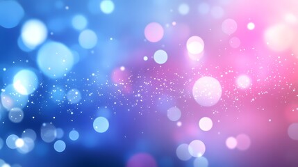 Fototapeta premium Abstract Blurred Bokeh Background Blue and Pink Gradient with Lights