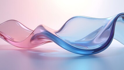Wavy Glass Shapes Background