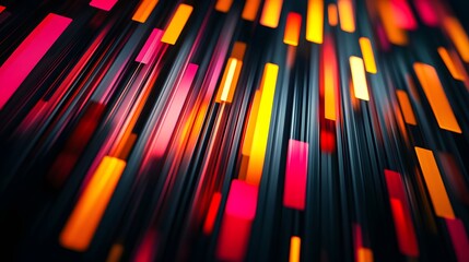 Obraz premium Abstract Red and Orange Light Streaks on Black Background