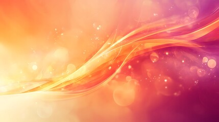 Abstract Orange and Pink Background with Bokeh Lights