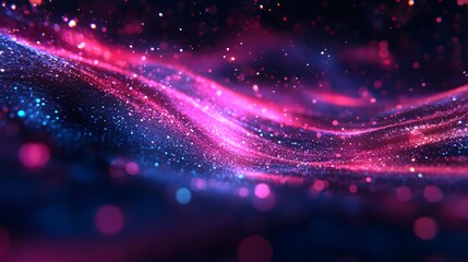 Obraz premium Abstract Pink and Blue Glitter Background with Bokeh Lights