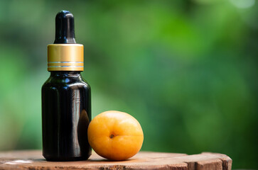 Apricot or Prunus armeniaca fruits and extracted on natural background.