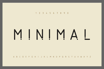 Minimal fonts with dot