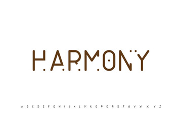 Abstract fonts square