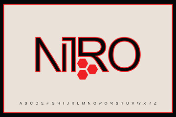 Abstract fonts square