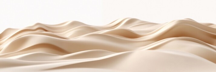 Obraz premium Abstract Wavy Beige Surface with Soft Illumination