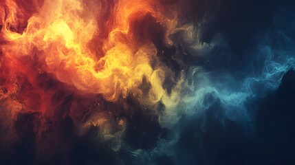 Abstract Fire and Water Swirl Background