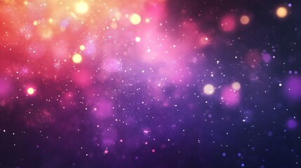 Obraz premium Abstract Purple and Orange Bokeh Background with Glittering Lights