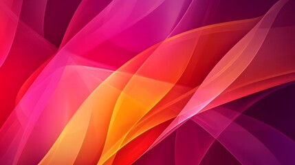 Abstract Background with Pink  Red  and Orange Waves