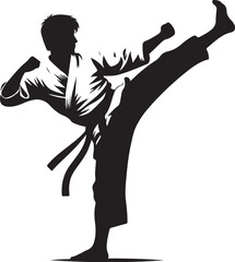 karate player vector design clipart flat style artwork