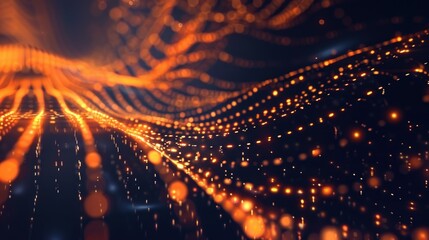 Obraz premium Abstract Glowing Orange and Black Background