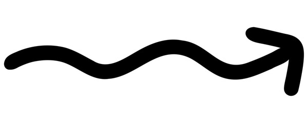 Arrows doodle isolated. Hand drawn arrow element vector.