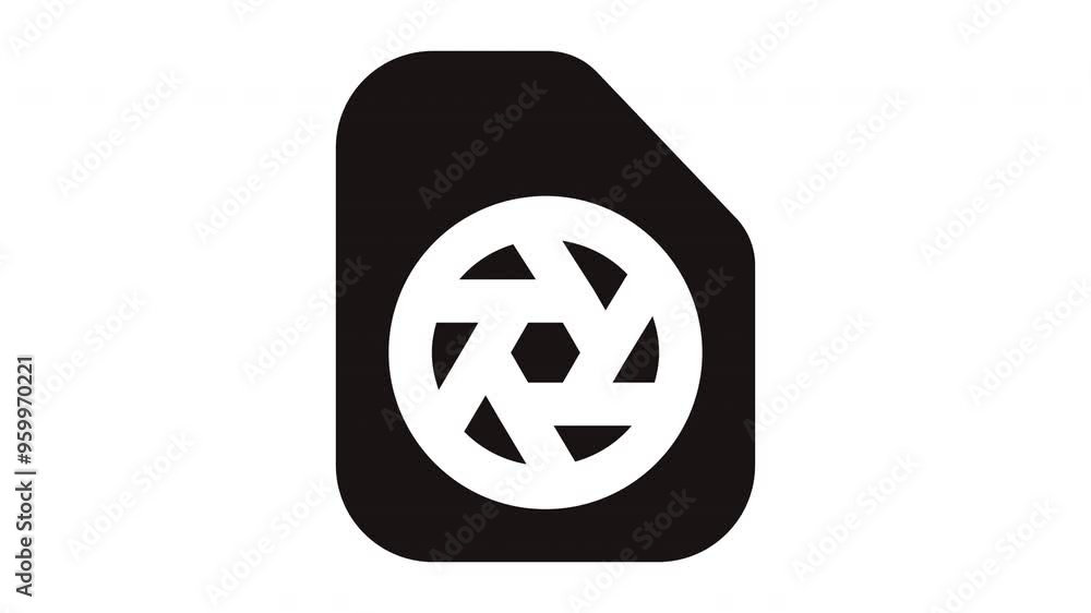 Poster rounded rectangle white circle triangle pattern.