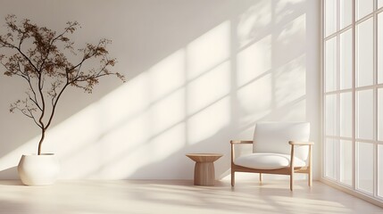 Fototapeta premium elegant white modern living room