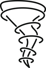 Simple hurricane icon swirling is representing climate change