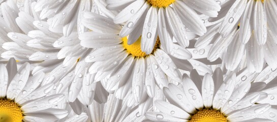 white daisy abstract background illustration 